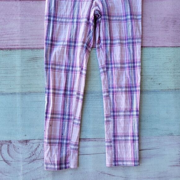 Urban Outfitters‎ Ingrid Purple Plaid High Waist Skinny Cropped Pants 10US - Picture 4 of 6